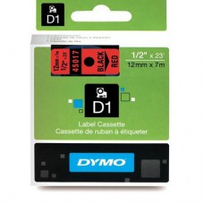 Dymo Black on Red 12mmx7m Tape