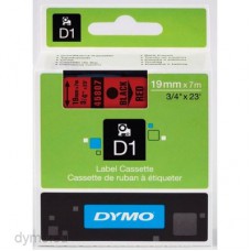 Dymo Black on Red 19mmx7m Tape